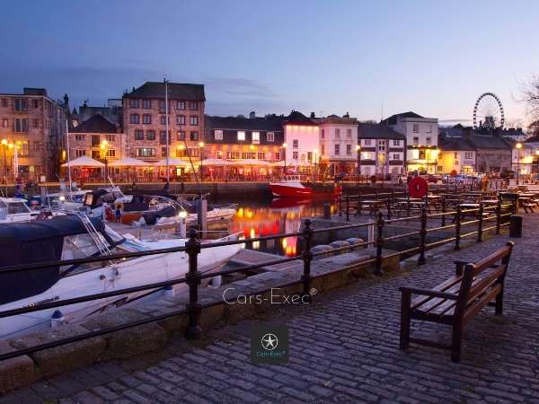 Plymouth Barbican and harbour at sunset Plymouth Barbican and harbour at sunset