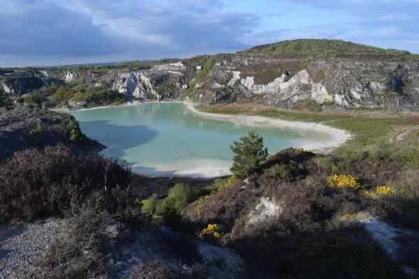 St Austell China clay pit filled with water