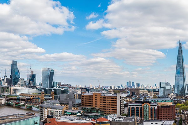 View of the city of London